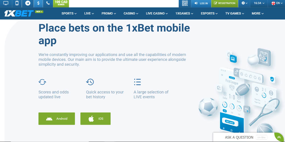 1xBET mobile app, 1xbet application, mobile betting app