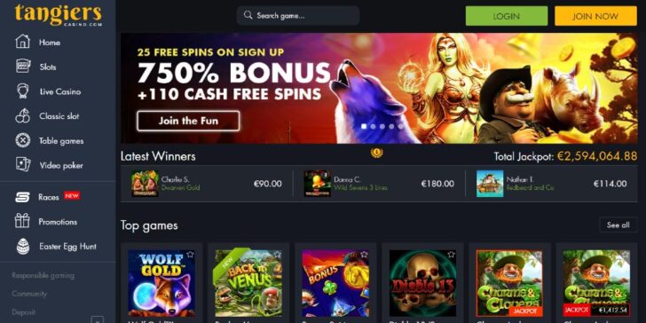 Tangiers Casino No Deposit Bonus