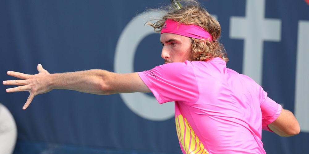 Stefanos Tsitsipas Grand Slam Betting Predictions Pink Shirt Tennis