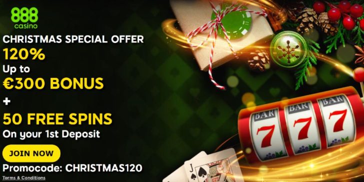 You can get up to €300 with 888casino Christmas Bonus offer | GamingZion