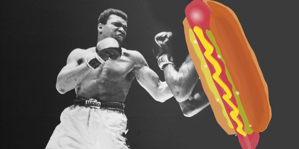 Nathan's hotdog eating contest odds, bet on hotdog eating, hotdog eating champions, Muhammad Ali vs hotdog, Muhammad Ali of hotdogs, best hotdog eater ever, Nathan's hotdog eating contest, bet on Nathan's hotdog eating contest, weird sports bets, weirdest betting markets, weird bets, online sportsbooks, online betting sites, online gambling sites, gamingzion, bet on hotdogs, bet on eating