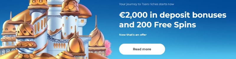 Tsars Casino Welcome Bonus, online casino new player offer